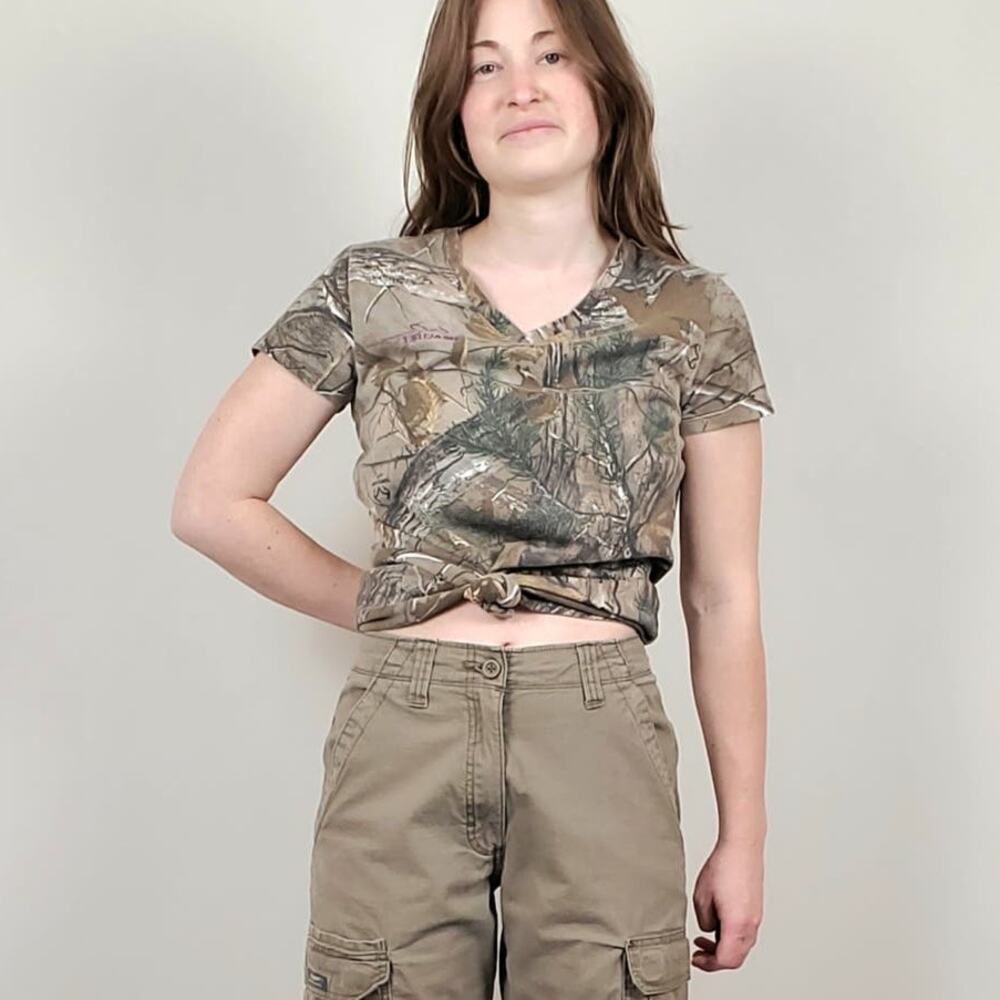 Realtree Camo Tee Brown Green Small